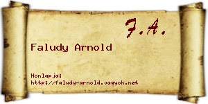 Faludy Arnold névjegykártya